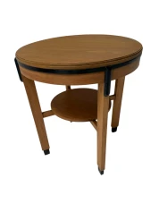 Art Deco Amsterdamse School Round Side Table, 1920s